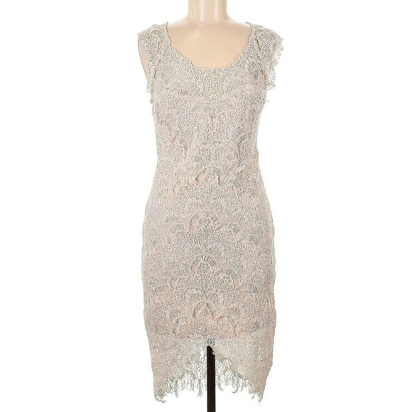 Free People Peekaboo Lace Scalloped Dress - Picture 1 of 9
